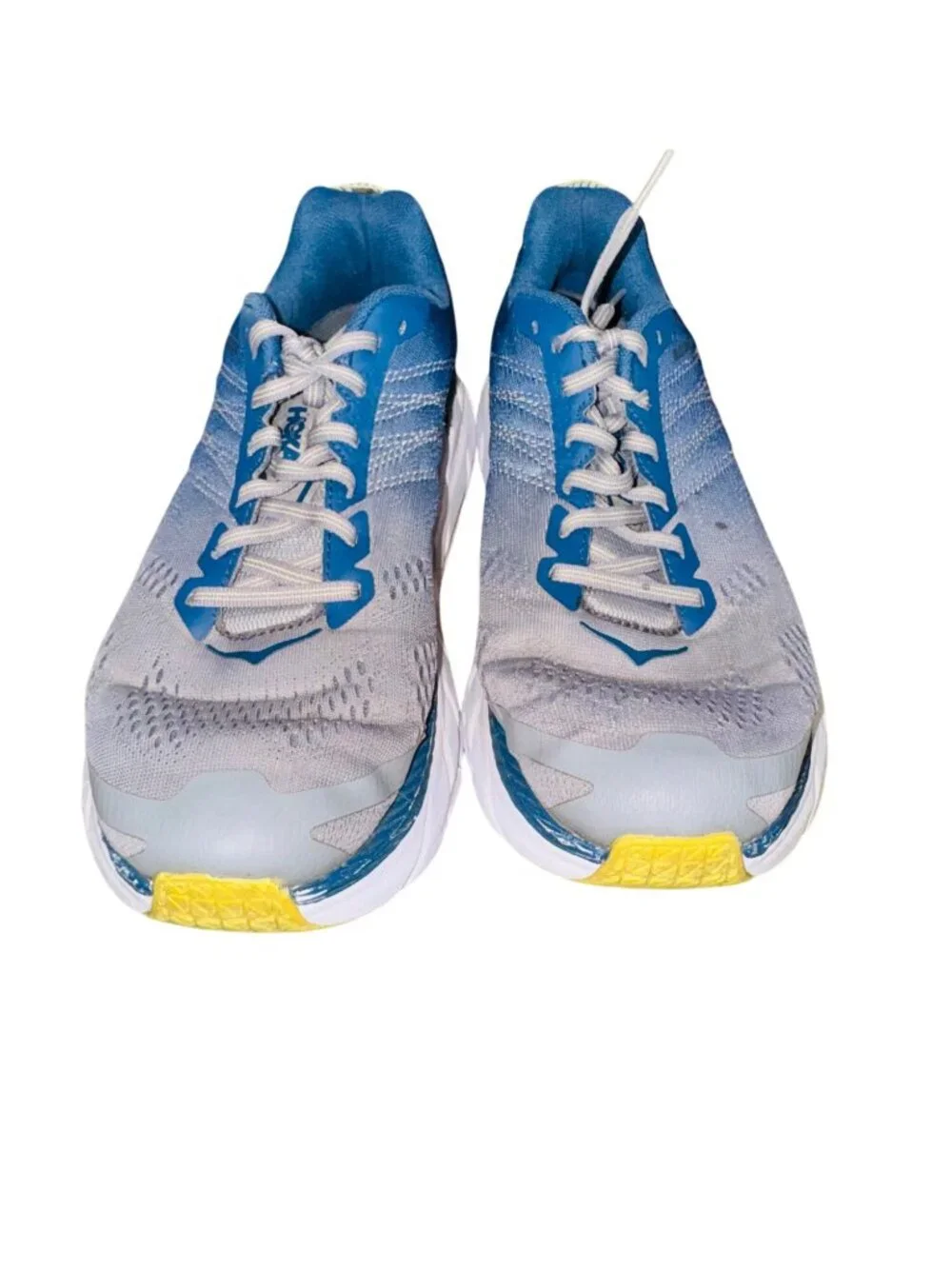 Hoka One One Clifton 6 Running Shoes Womens Size 9 Blue Gray Lightweight Cushion